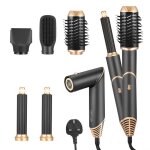 Air styler 5 en 1 brosse soufflante seche cheveuxbrosse thermique brushing avec 5 accessoires brosse ...
