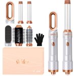 Air styler 6 en 1 seche cheveux professionnel avec brosse soufflante fer � boucler brosse lissante cheveux ...