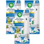Air wick lot de 3 diffuseurs spray automatique désodorisant sans gaz active fresh + 1 recharge fleur ... Air wick lot de 3 diffuseurs spray automatique désodorisant sans gaz active fresh + 1 recharge fleur ...