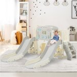 Aire de jeux 8 en 1 animaux marins - toboggan tunnel panier basket télescope double toboggan et support ... Aire de jeux 8 en 1 animaux marins - toboggan tunnel panier basket télescope double toboggan et support ...