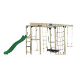 Aire de jeux - axi - boris - bois de c�dre - toboggan 220 cm - 5 agr�s - ext�rieur