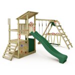 Tour de jeux bois fatmoose fruityforest fun xxl avec surfswing et toboggan 220 cm vert ? 10 ans de garantie ...