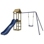 Aire de jeux dext�rieur - robuste - bois de pin impr�gn� - 238 x 315 x 194 cm - pour enfants 3 - 8 ans ...