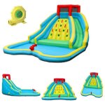 Aire de jeux gonflable avec souffleur - ch�teau gonflable 5 en 1 pour enfants 3 - 10 ans avec double ...