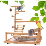 Aire jeux oiseaux 37x26x44cm perroquet perruche balanoire gobelet plateau chelle jouet volire