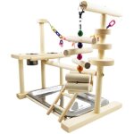 Aire de jeux pour oiseaux �chelle pivotante interactive color�e aire de jeux en bois pour perroquets ...