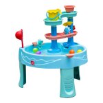 Aire de jeux - step2 - double spin & showers table - 22 accessoires - plastique - 71x71x825 cm