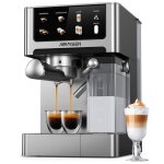 Airmsen 3 - en - 1 machine  expresso 20 bar ? latte cappuccino double chaudire inox rservoir 18l mousseur ...