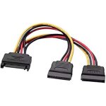 Aisens - a131 - 0353 - câble sata alimentation sata mâle à 2 sata femelle 20 cm Aisens - a131 - 0353 - câble sata alimentation sata mâle à 2 sata femelle 20 cm