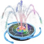 Aisitin fontaine solaire exterieure de jardin avec 3000mah pompe de fontaine flottante 35 wavec vitre ...