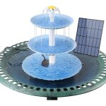 Aisitin kit de 35w fontaine solaire pour bain doiseau les bols deau mangeoire pour oiseaux dext�rieur(blue) ...