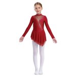 Aislor enfant justaucorps gymnastique ballet classique fille robe danse lyrique patinage artistique