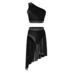 Aislor femmes tenue danses latine - ensemble jupe et haute danse lyrique moderne - adulte costume danse ...