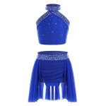Aislor jupe haute danse lyrique enfant fille ensembles costume danse latin jazz spectacle sur scne tenue ...