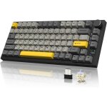 Ak820 pro 75% gasket clavier mecanique sans fil / bluetooth / usb rgb r�tro - �clair� tft �cran foam ...