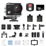 Akaso ek7000 pro camra sport 4k avec carte microsdxc 128gb 20mp wifi avec ecran tactile eis stabilisateur ...