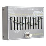 Akozon equalizer with volume / gain equalizer 4. 7 x 3. 7 x 1. 5in with aluminum alloy shell for guitarist ...