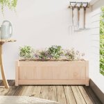 Jardinire - akozon - 90x31x31 cm - bois de pin massif - rectangulaire - dcoration extrieure