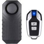 Alarme antivol de s�curit� moto / v�lo sans fil avec t�l�commande �tanche ip55 113 db super fort (noir) ...