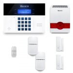 Alarme maison sans fil dnbi 1 � 2 pi�ces mouvement + intrusion + sir�ne ext�rieure solaire - compatible ...