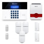Alarme maison sans fil dnbi 2 � 3 pi�ces mouvement + intrusion + sir�ne ext�rieure solaire - compatible ...