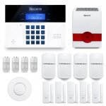 Alarme maison sans fil dnbi 4 � 5 pi�ces mouvement + intrusion + d�tecteur de fum�e + sir�ne ext�rieure ...