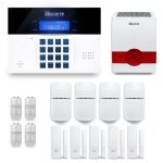 Alarme maison sans fil dnbi 4 � 5 pi�ces mouvement + intrusion + sir�ne ext�rieure solaire - compatible ...