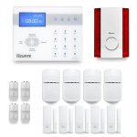 Alarme maison sans fil - ice - bi - 4  5 pices - dtecteur de mouvements - sirne extrieure - compatible ...