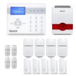 Alarme maison sans fil ice - bi 4  5 pices mouvement + intrusion + sirne extrieure solaire - compatible ...