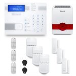 Alarme maison sans fil shbi 3 � 4 pi�ces mouvement + intrusion + sir�ne ext�rieure solaire - avec gsm ...