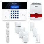 Alarme maison sans fil - tike securite - dnbi - 3 � 4 pi�ces - sir�ne ext�rieure solaire - gsm