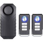 Alarme de moto sans fil avec son super fort de 113 db 7 niveaux de sensibilit� (2 t�l�commandes incluses) ...