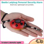 Alarme personnelle - dilwe - syst�me dalarme portable - 120 db - lumi�re led - corde de fixation