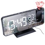 Alarme de projecteur monobloc radio fm rveil horloge numrique  projection  180  port de charge usb ...