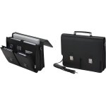 Attach caisse - alassio - veneto - pu - noir - compartiment ordinateur portable