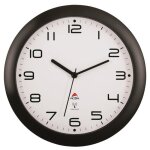 Horloge murale - alba - 30 cm - radio pilote - noir - design contemporain