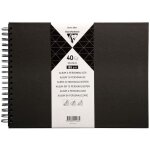 Album  personnaliser - new - 32 x 24 cm - couverture rigide noire - 40 feuilles - papier maya 185g / ...