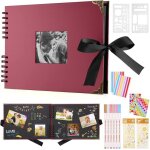Album photo 80 pages noir scrapbooking album 295x 21cm livre scrapbooking avec 6 stylos metalliques pour ... Album photo 80 pages noir scrapbooking album 295x 21cm livre scrapbooking avec 6 stylos metalliques pour ...