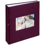 Album photo  pochettes 200 mmos square - l 235 x l 25 cm - rouge fonc
