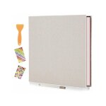 Album photo auto - adhsif - format 11x10. 6 40 pages couverture lin ? stylo mtallique & accessoires ...