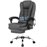 Alfordson fauteuil de bureau gaming massant avec bascule accoudoirs r�glables ergonomique r�glable en ...