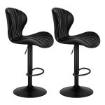 Alfordson tabourets - lot de 2 r�glables en hauteur pivotants pour salle � manger 59 - 81 cm cuir pu ...