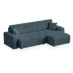 Alicia mini - canap dangle convertible et rversible avec coffre en velours ctel bleu