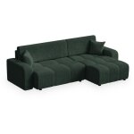 Alicia mini - canap dangle convertible et rversible avec coffre en velours ctel vert
