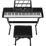 Alightup - clavier lectrique portable 61 touches kit complet piano numrique dbutant avec support pour ...