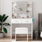 Alightup - ensemble coiffeuse lumire led 3 couleurs prise et support sche - cheveuxgrand espace de ...