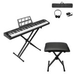 Pack piano - alightup - piano num�rique 88 touches claviers + x support + tabouret pliant r�glable