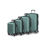 Alightup - set de 4 valise trolley portable 4 en 1 en abs - 44cm / 55cm / 64cm / 75cm - vert