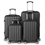 Alightup - set valise 4 pi�ces abs lot de valise valise � roulettes noir