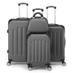 Alightup - set valise 4 pièces abs valise + vanity lot de valise gris foncé Alightup - set valise 4 pièces abs valise + vanity lot de valise gris foncé